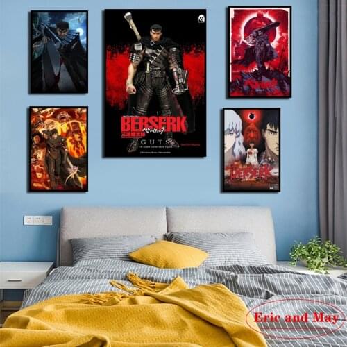 Berserk Poster Japan Anime Canvas Painting Posters And Prints Pictures On The Wall Vintage Poster Decorative Home Decor Affiche
