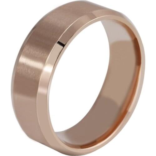 Stainless steel pink ring for women custom jewelry Matte finished