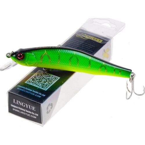 FISHINAPOT 1PCS Boxed 11.7g/10cm Fishing Lures Minnow Hard Wobblers Crankbait 3D Eyes Plastic Hard Baits Winter Fishing Tools