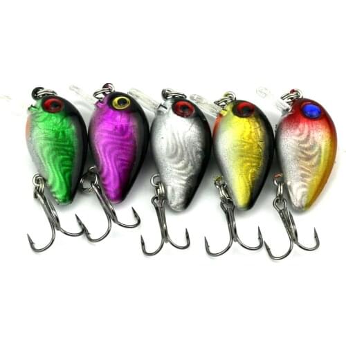 HENGJIA 100pcs Super Mini Crankbait Fishing Lures Plastic Lure Bass Wobblers 3cm 1.5g Isca Artificial Fishing Tackle wholesale