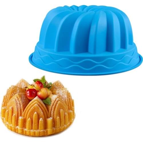 Silicone Chiffon Cake Mold Sunflower Castle Spiral Shaped Sponge Cake Baking Form Pan Cake Decoration Tool