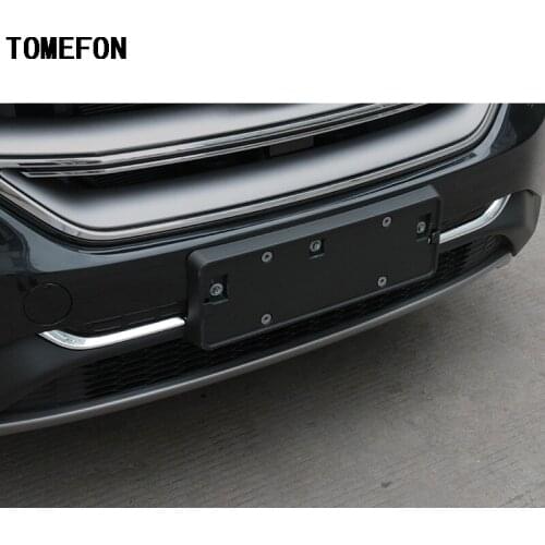 TOMEFON Car Accessory 2PCS For Edge 2015 ABS Chrome Front Bottom Racing Grills Cover Trim Head Under Grilles Around Bezel