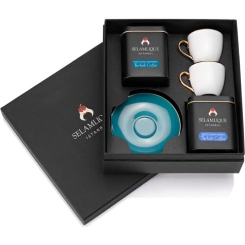 Turkish coffee gift set,coffee cup,coffee set,Turkish coffee and cup gift set in special box,mastic,chocolate flavored