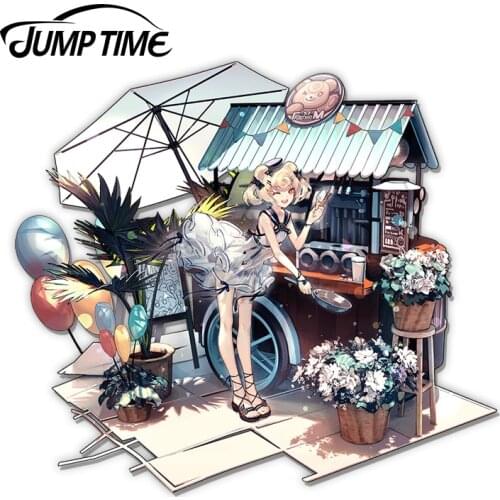 JumpTime 13 x 11.8cm Arknights Gummy Summer Flowers Alt Costume Waifu Car Stickers and Decals Anime Waterproof 3D Vinyl Decor