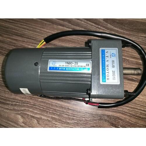 Vtv braker 2 lines Single phase 220V AC motor 220v 3 lines yn80-25 gear head 80jb20g10 Optional 25W
