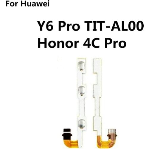 New Power On Off Volume Up Down Switch Key Button Flex Cable Replacement For Huawei Y6 Pro TIT-AL00 Honor 4C Pro