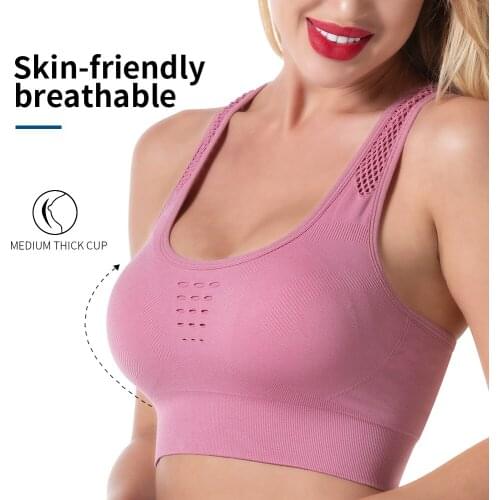 Women Bra Push up Beautiful Back Seamless Sports Gym Running Yoga Top Bras Fitness Hollow out Sportswear Underwear Athletic Vest