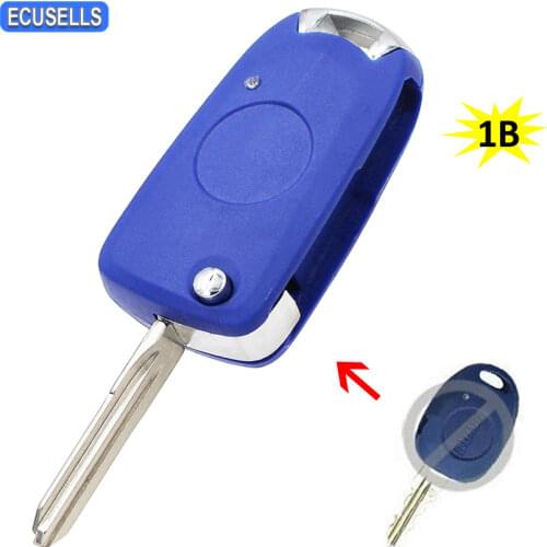 1 Button Folding Remote Key Shell Case Flip Key Housing Cover Fob Side 1 Button for Fiat Punto Bravo Stilo Uncut Blade
