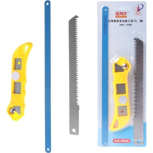 10" 3 In 1 Mini Saw Easy Release Aluminum Saw Hacksaw with Rubber Handle