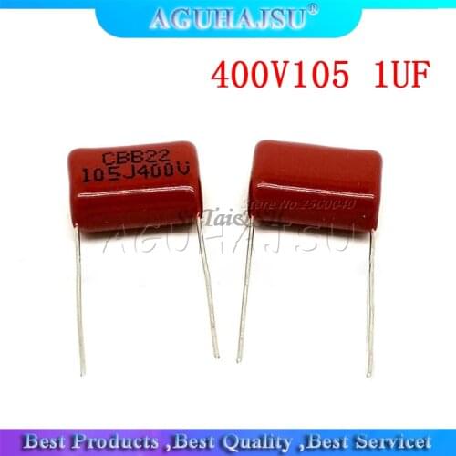 10PCS 400V105 1UF Pitch 20MM 400V 105 1000NF CBB Polypropylene film capacitor