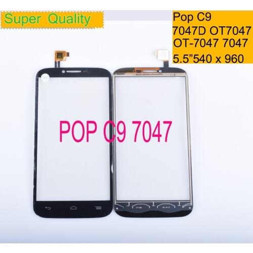 10Pcs/lot For Alcatel One Touch Pop C9 7047 7047D OT7047 Touch Screen Panel Sensor Digitizer Front Glass Touchscreen NO LCD