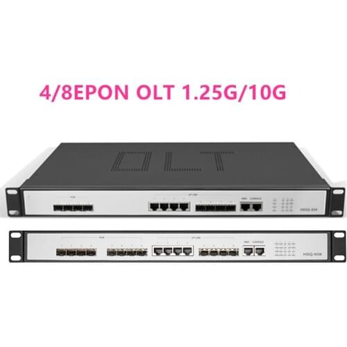 4/8EPON OLT 4/8 PON port OLT GEPON 4 SFP Open software 1.25G/10G SC WEB management Open software 4pon SFP PX20+ PX20++ PX20