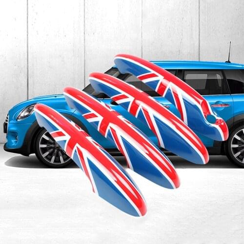 4pcs Car Styling Door Handle Knob Case Cover Shell Stickers Decoration For Mini Cooper One S Gen2 JCW R60 Countryman Accessories