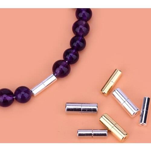 S925 sterling silver bracelet necklace button accessories, screw button, screw button, handmade DIY material accessories