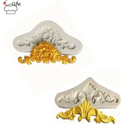 Aouke European Lace Fondant Silicone Mold Decoration Tool Chocolate mold Cake Gumpaste Mold Soft ceramics Kitchen Cooking Tools