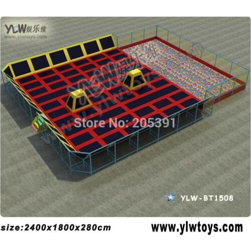 Adult fitness trampoline parks,sport trampoline for exercise,indoor trampoline park with sponge/ball pit