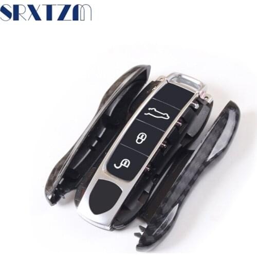 ABS Carbon Fiber Style Remote Smart Key Cover Case For Porsche Cayenne G2 2018