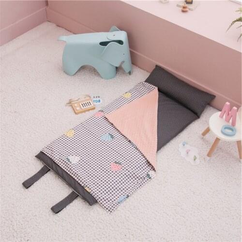 Baby Toddler Sleeping Bag Portable Kids Nap Mat Pad Cartoon Anti-kick Quilt with Pillow Children Sleeping Bag Party Blankets