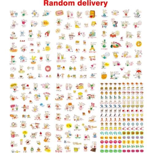 Cartoon Animal Cat Rabbit Everyday Diary Sticker Scrapbook Decoration PVC Stationery DIY Stickers School Office Supplies