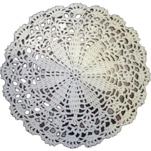Round lace cotton table place mat pad Cloth crochet placemat drink cup mug tea coffee glass coaster dining doily wedding kitchen