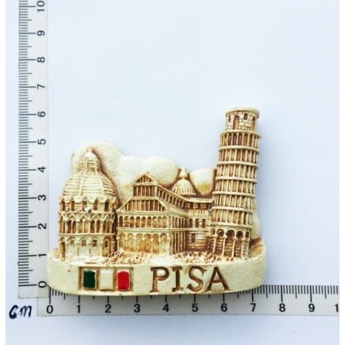 Leaning Tower Of Pisa Italy)Fridge Magnet Creative Travel Commemorate Ornaments Magnetism Resin Material Refrigerator Stickers