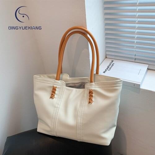 New Large-capacity Ladies Shoulder Bag 2021 Panelled Design Women Travel Bags High Quality Leather Womens Tote Bag Bolso Mujer