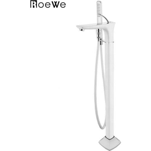 CUPC approved bathroom stand free taps, brass body freestanding faucet, matching with tub floor standing mixer tap