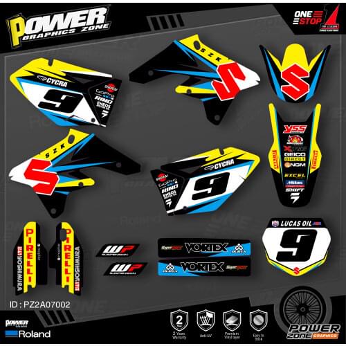 PowerZone Custom Team Graphics Decals Stickers Kit For SUZUKI Decal 2007 2008 2009 RMZ 250 002
