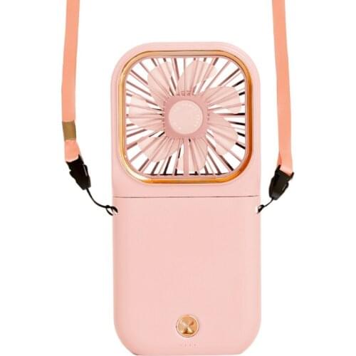 Portable Mini Neck Fan 3000mAh Power Bank USB Rechargeable Battery Cooling Fan for Travel Sports Home Office and School