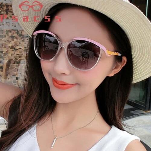 Psacss New Sunglasses Women Brand Designer Womens Beach Sun Glasses Vintage Strange Shape For Women Mirror Retro Oculos UV400