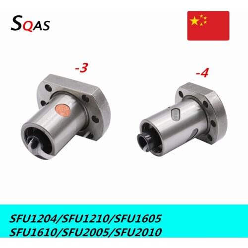 Ball screw single ball nut SFU1204 SFU1210 SFU1604/1605/1610 SFU2005/2010 flange single ball nut SFU1605-4 SFU2005-4 For CNC
