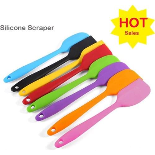 Silicone Scraper 28cm Ladle All-Inclusive Handle Hanging Hole Non-Stick Pot Soup Scooping Spoon Daily Use Kitchen Utensils