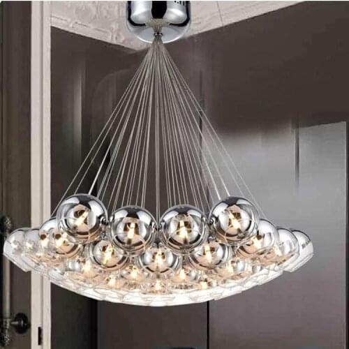 Modern pendant lighting glass shades Led G4 Lobby Hotels Restaurant Home Italian Style hanging lamps ball Luxury Pendant light