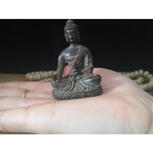 Pharmacist Buddha Statue Decoration Ancient Copper Packed Slurry Collection Decoration Fengshui Buddha Sakyamuni