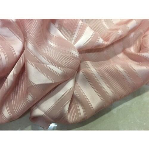 Light pink vertical stripes jacquard chiffon fabric sleek skin background background skirt designer fabric