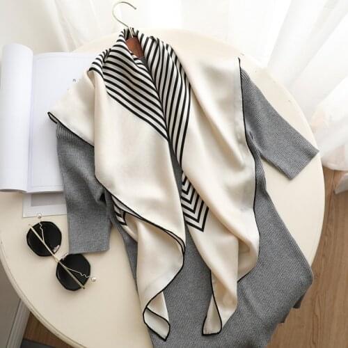 Womens 100% Pure Silk Satin Square Big Scarf Shawl Wrap Kerchief 34.5"x34.5" WD019