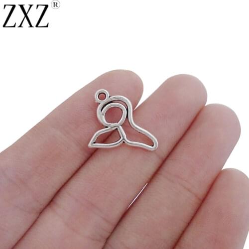 ZXZ 50pcs Open Spiral Mermaid Tail Charms Pendants Beads for Necklace Jewelry Making Findings 18x15mm