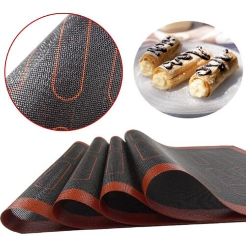 1Pcs 40X30cm Oven Sheet Bread Mold Baking Tools Perforated Liner Pad Silicone Mat Non Stick Rectangle Macaron Cookie Puff