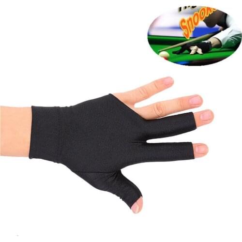 1PCS Billiards Three Finger Gloves Anti Skid Snooker Glove Pool Left Hand High Elasticity Unisex Billiard Fitness Accessories
