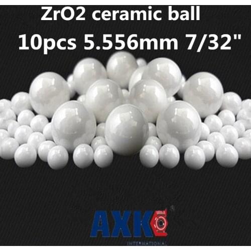 Axk 10pcs 5.556mm 7/32" Zro2 Ceramic Balls Zirconia Balls Used In Bearing/pump/linear Slider/valvs Balls G5