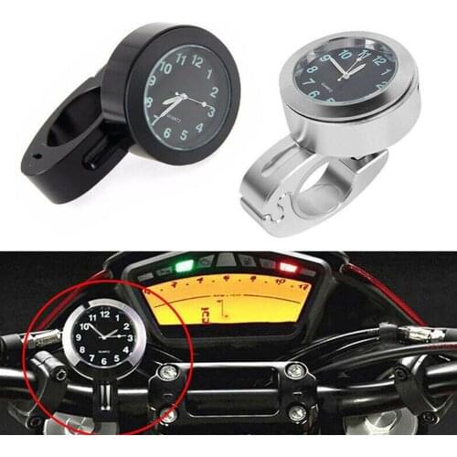 22-25MM Steel Motorcycle Handlebar Watch Refit Waterproof Shockproof Buckle Mount For Scooter Motor Bike Moto Accessories