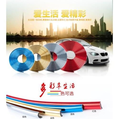 4M/lot Car Chromium Plating Exterior Rim Door Grille Sitkcers car Styling Decorative Strip Accessories