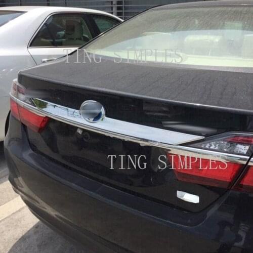 ABS Chrome Rear Door Tailgate trunk upper Logo Trim Cover for Toyota Camry 2015 2016 2017 accessories car styling