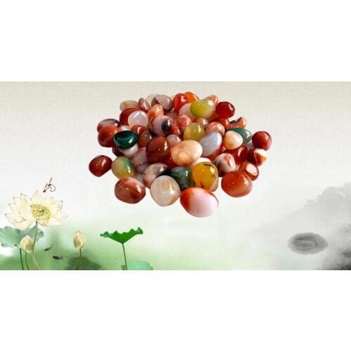 Aquarium decorations Riverstones pebbles stones Aquarium landscape decoration diameter of 0.5-1cm colored stone rough stone DT18