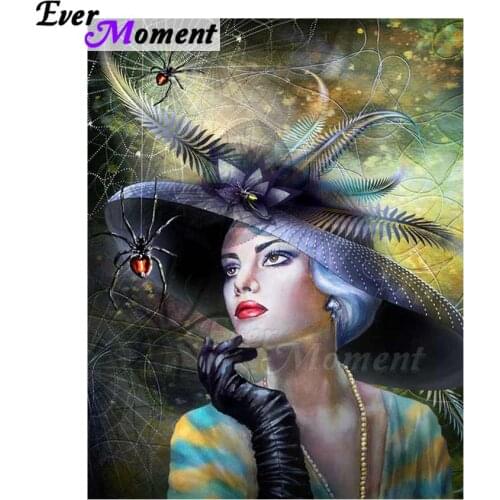 Ever Moment Diamond Painting Handmade Woman Spider Mosaic Full Square Mosaic Picture Of Rhinestone Diamond Embroidery ASF1457