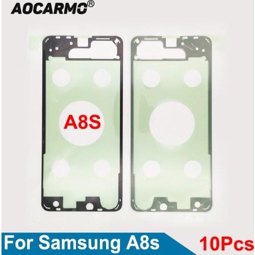 Aocarmo 10Pcs/Lot Back Adhesive Back Cover Waterproof Sticker Glue For Samsung Galaxy A8s SM-G8870