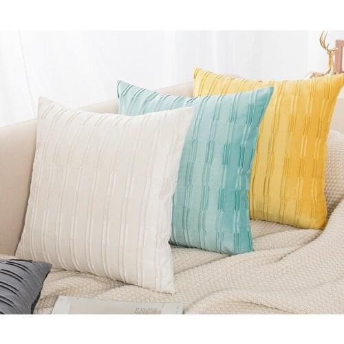 Velvet Cushion Cover Solid Color Sofa Car Pillowcase White Home Decorative Cushion Case Skin-Friendly Bed Pillow Cover 45X45cm