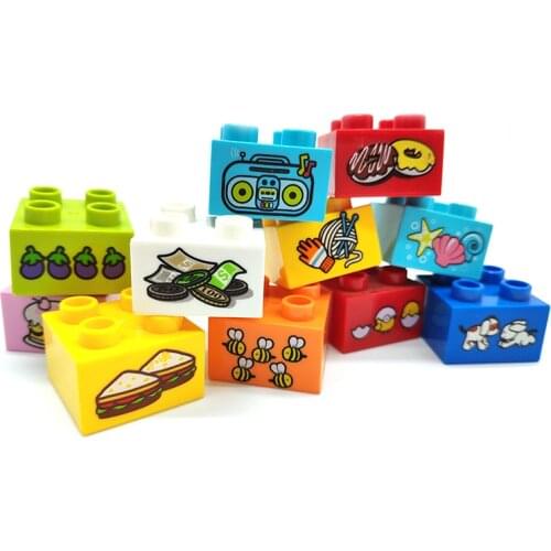 Pattern Base Bricks 2*2 dots Big Building Blocks Classic Assemble accessory Compatible with Duplo Set DIY Toys for children gift