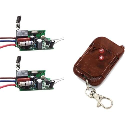 AC220V Wireless Remote Control Switch and Manual Controller for LED Lamp Light Mini 2 Receivers & Transmitter 315Mhz/433Mhz