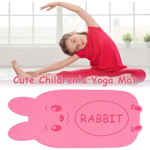 Kids Game Mat Lovely Cat Pink Children Dance Yoga Mat Safety Anti-slip Indoor Sports Fitness Mat Wrist Knee Pads 60cmx150cmx6mm